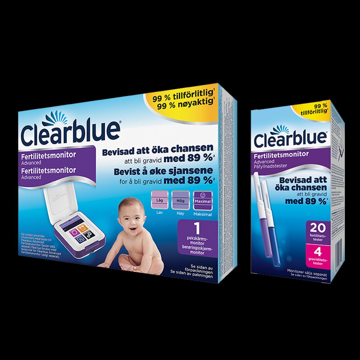 Clearblue Advanced Fertilitetsmonitor + 20 stk. Advanced teststicks