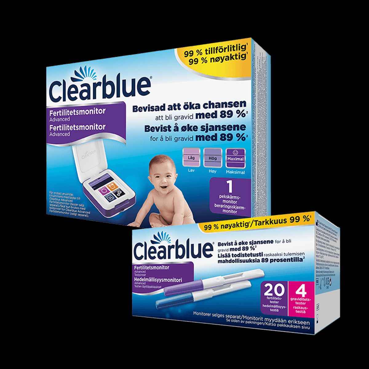 Clearblue Advanced Fertilitetsmonitor med testpenne