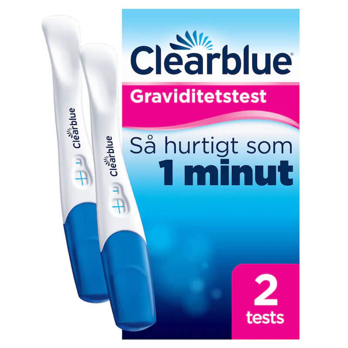 Clearblue Graviditetstest Hurtig Påvisning - 2 stk