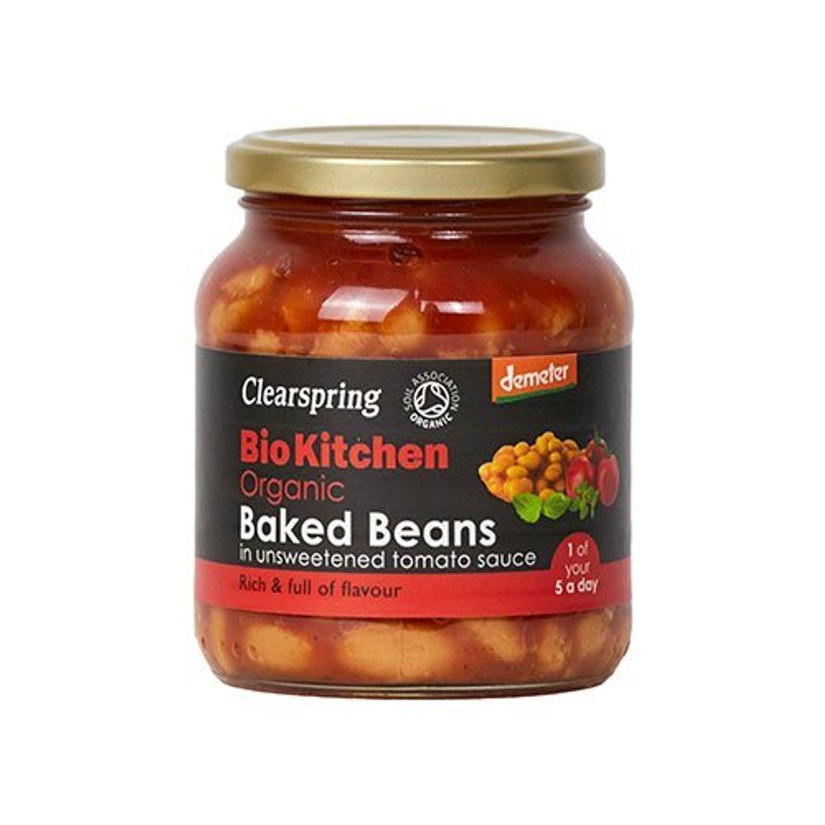 Clearspring Baked beans (usødet) Ø Demeter, 350g