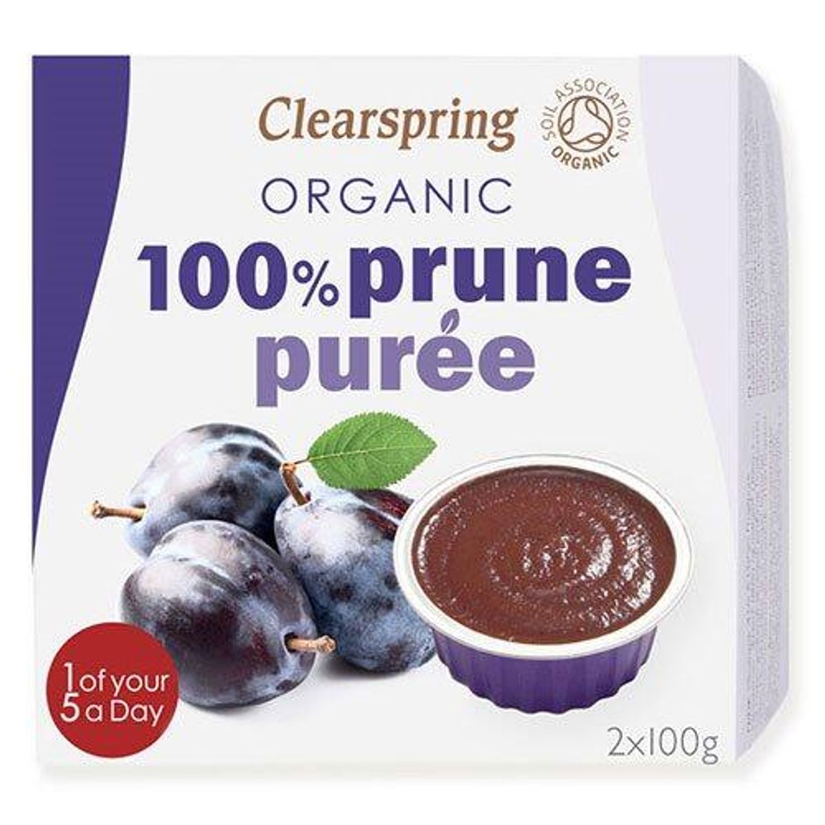 Clearspring Blomme puré 2 x 100 gr Ø, 200g