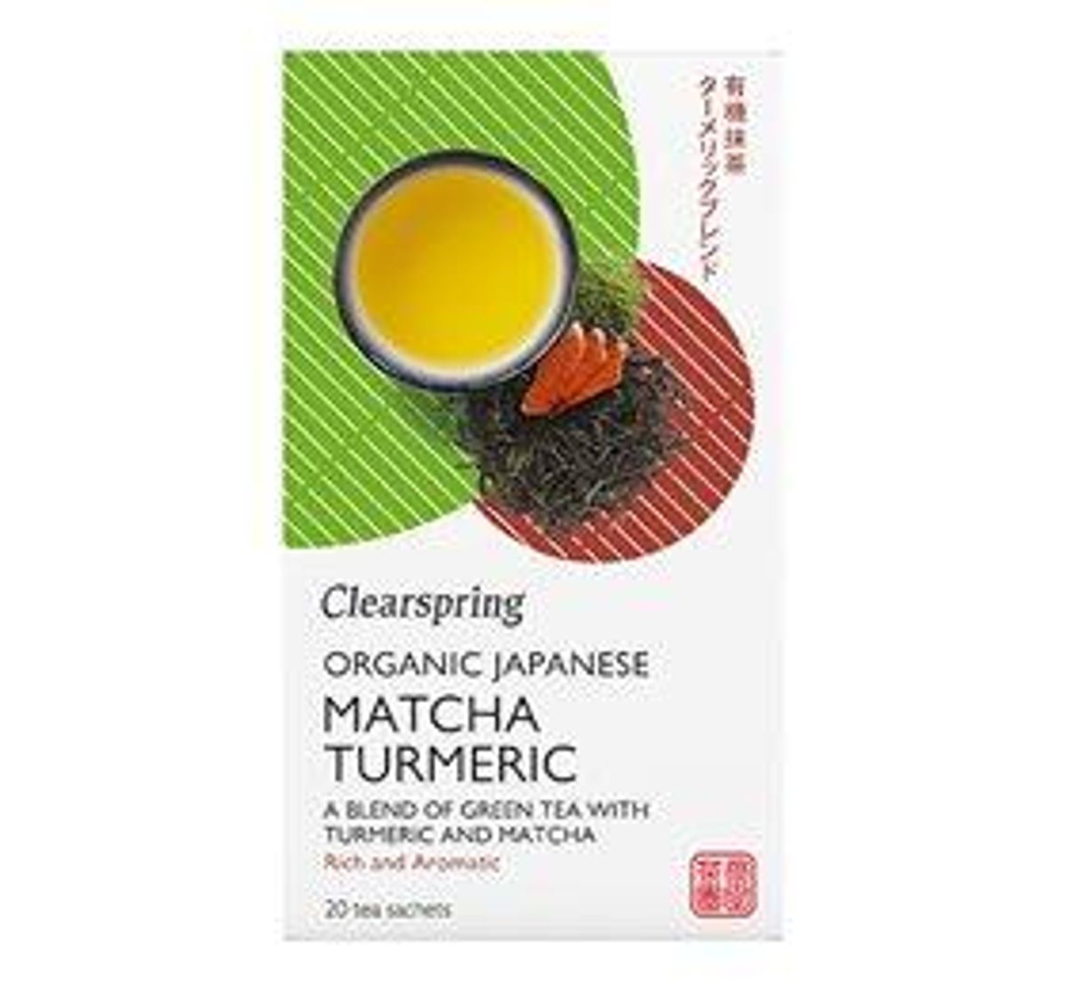 Clearspring Grøn te m. Matcha & Gurkemeje Ø - 20 breve