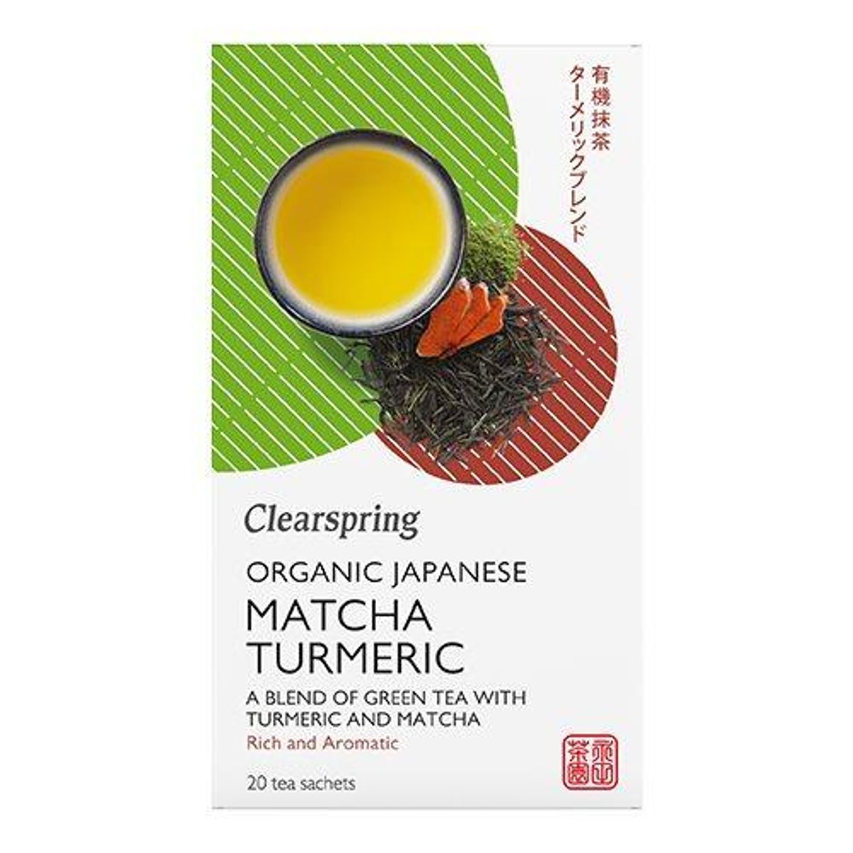 Clearspring Grøn te m. Matcha & Gurkemeje Ø, 20br.