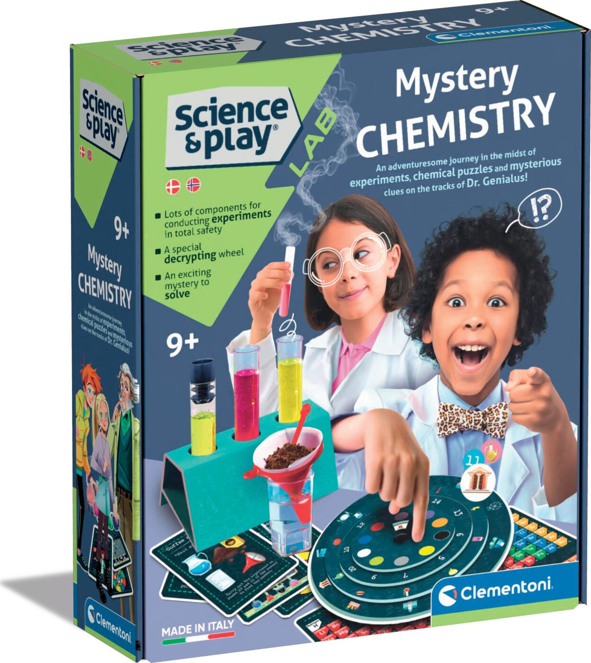 Clementoni - Kemisæt Til Børn - Mystery - Science & Play