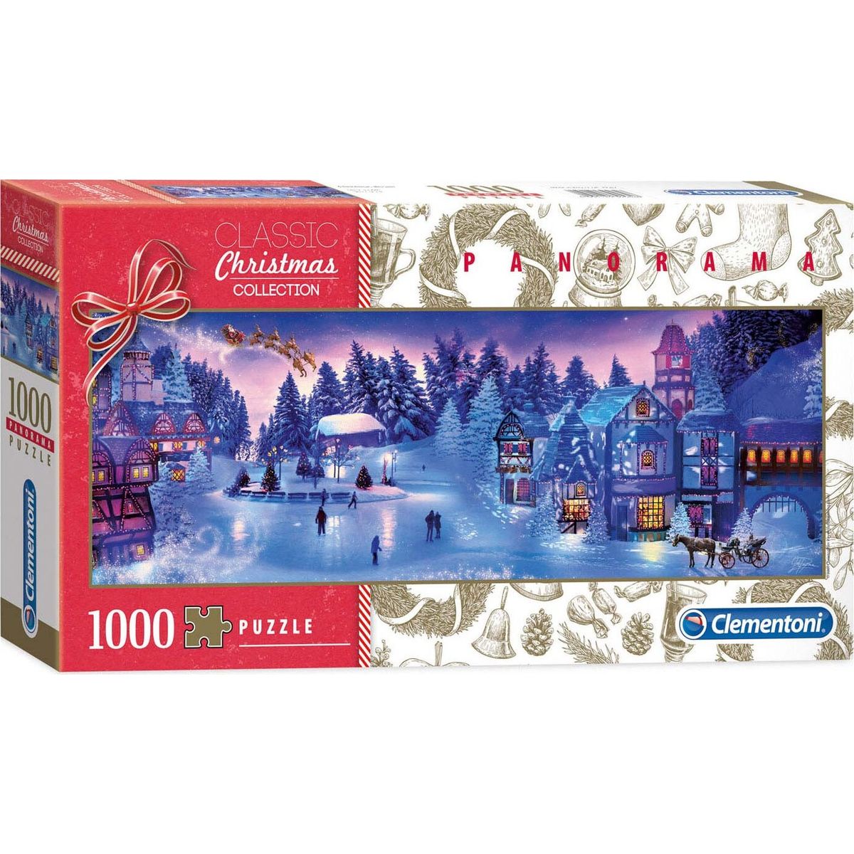 Clementoni Puslespil - Christmas - Panorama - 1000 Brikker