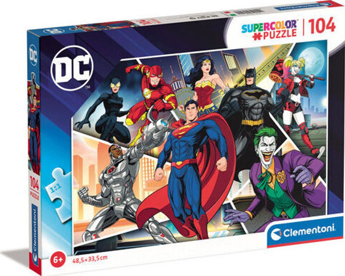 Clementoni Puslespil - Dc Justice League - Color - 104 Brikker