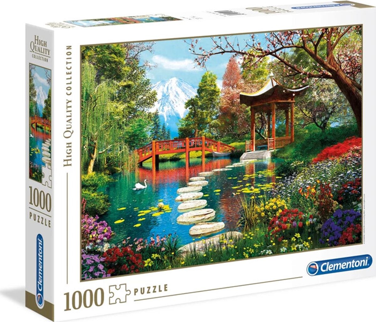 Clementoni Puslespil - Fuji Garden - High Quality - 1000 Brikker