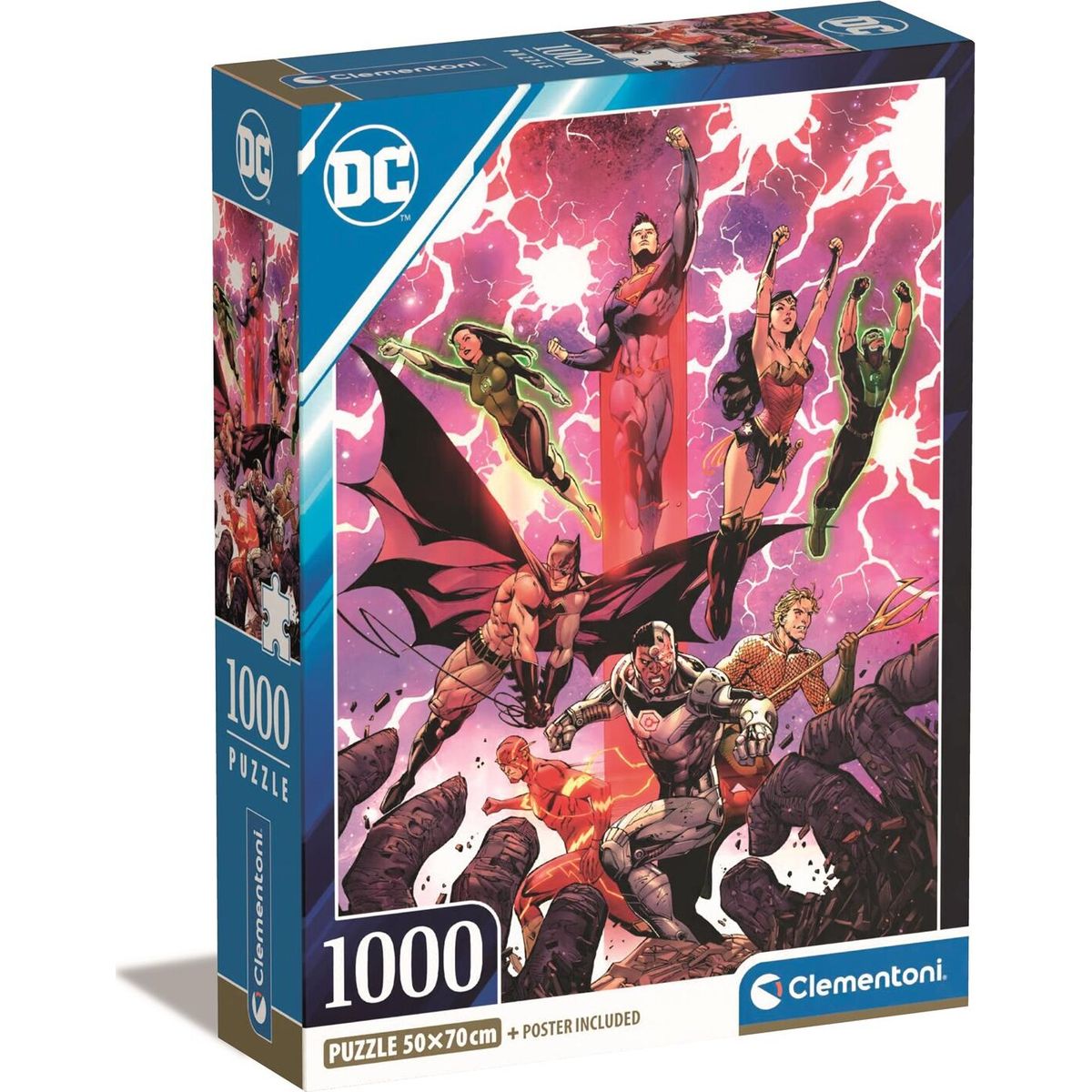 Clementoni Puslespil - Justice League - Dc Comics - 1000 Brikker