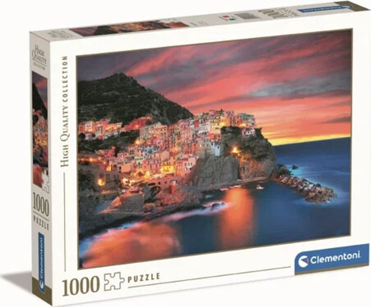 Clementoni Puslespil - Manarola - High Quality - 1000 Brikker