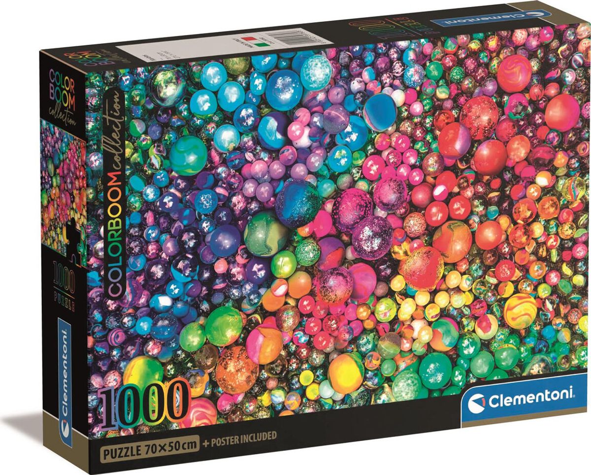 Clementoni Puslespil - Marbles - Colorboom - 1000 Brikker