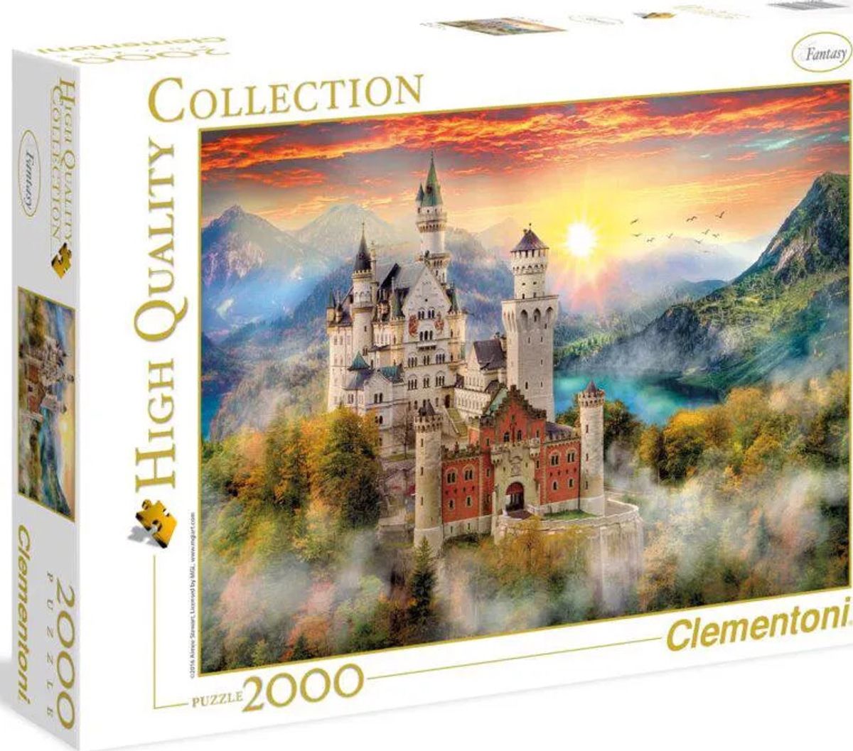 Clementoni Puslespil - Neuschwanstein - High Quality - 2000 Brikker