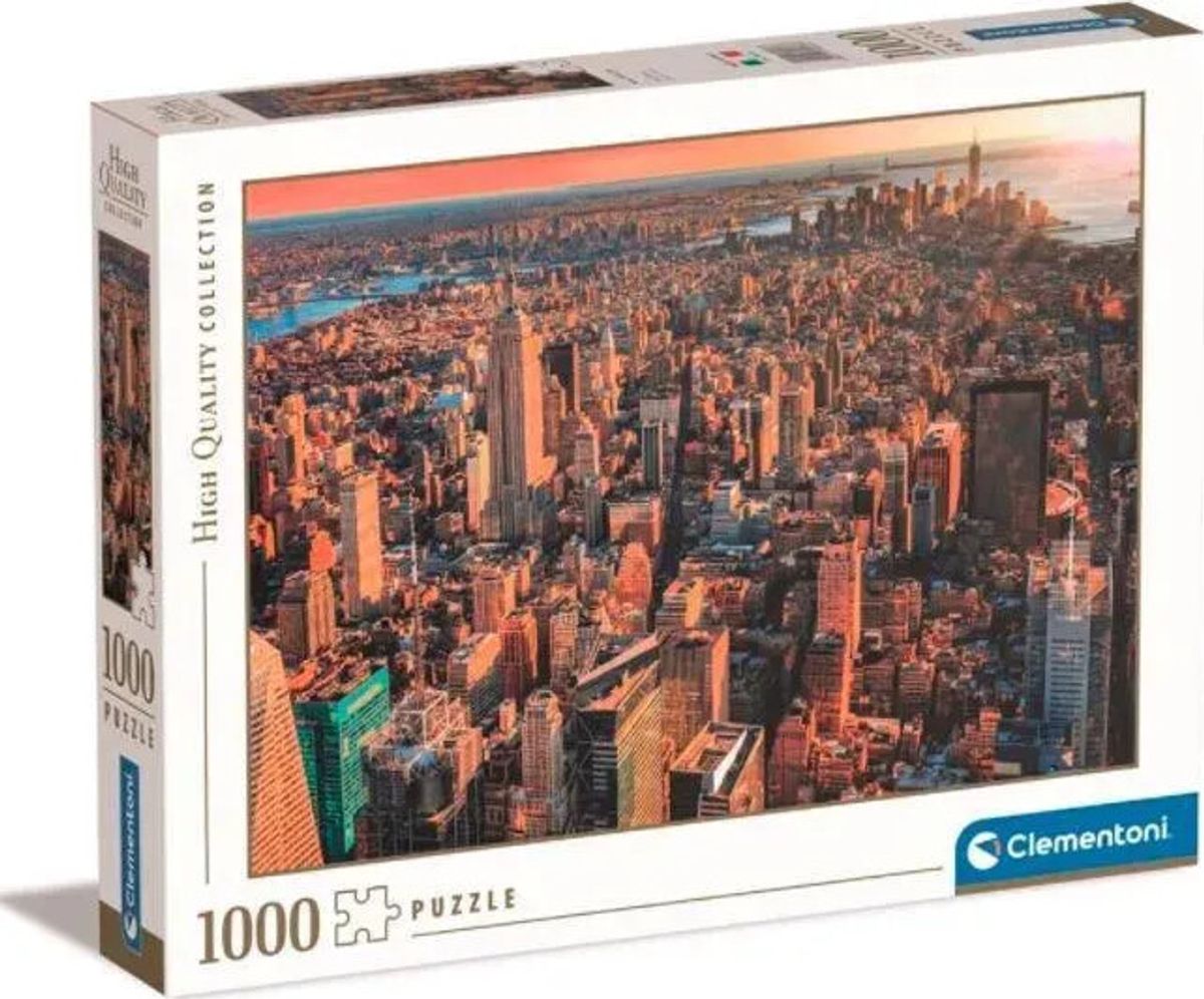 Clementoni Puslespil - New York - High Quality - 1000 Brikker