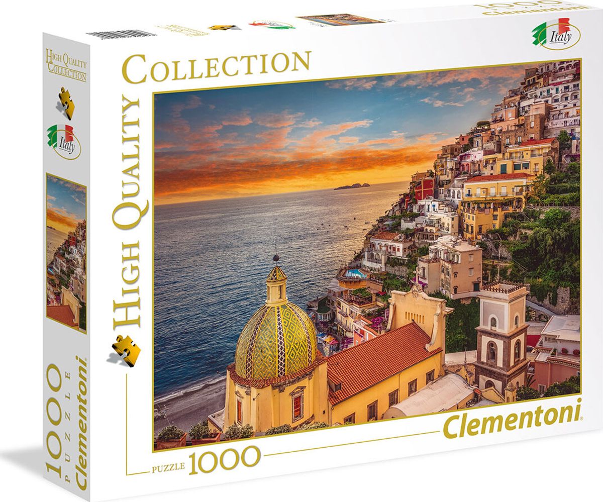 Clementoni Puslespil - Positano Italien - High Quality - 1000 Brikker