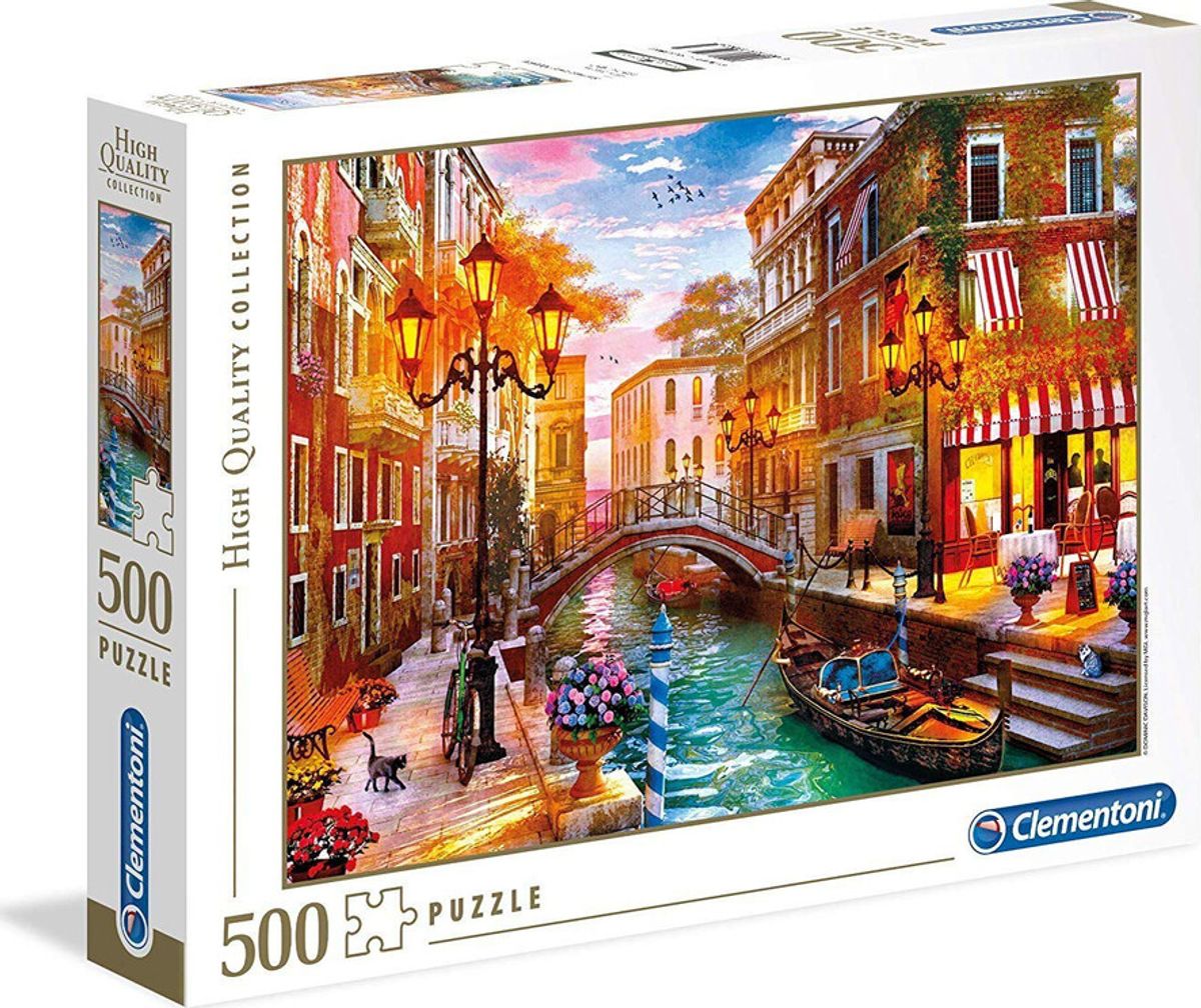 Clementoni Puslespil - Venice Sunset - High Quality - 500 Brikker