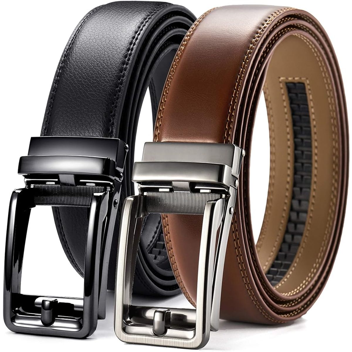 Click belt, sort eller brun - Brun / 28" til 38"