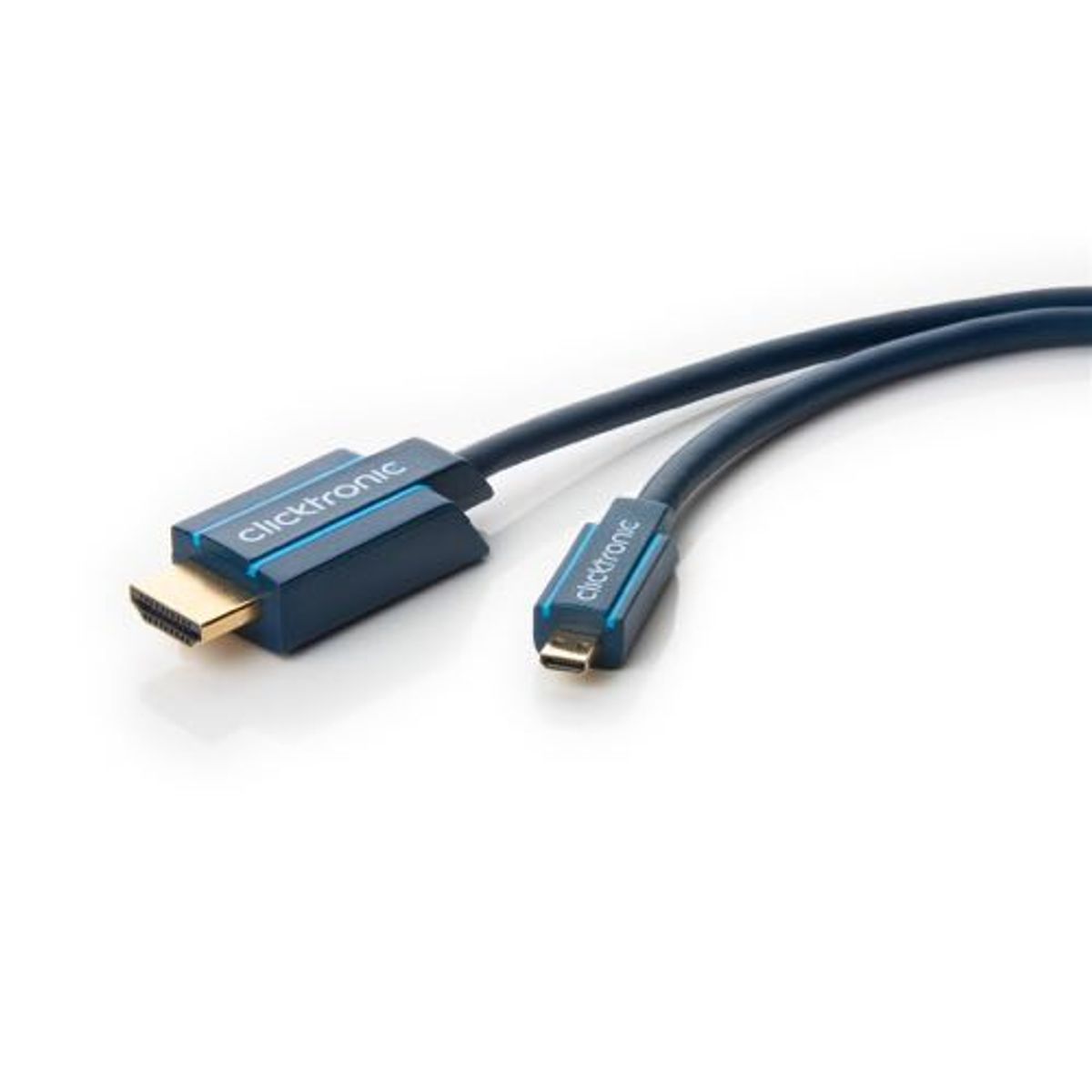 Clicktronic - HDMI til Mirco HDMI (Han-Han) (Blå) - 4K@60Hz - 5,0 m