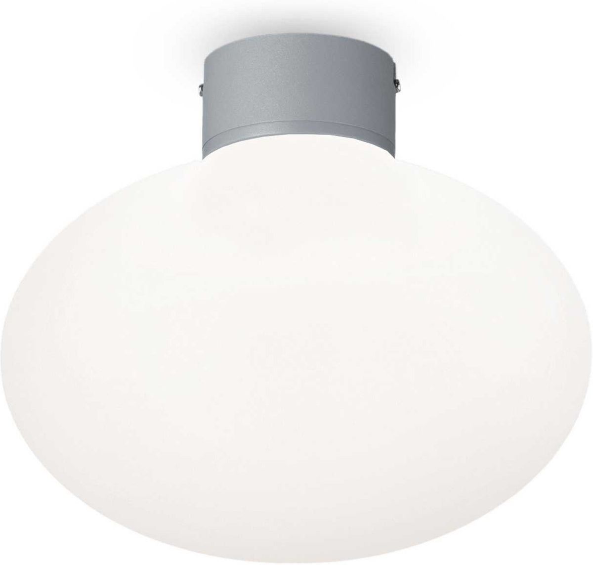 Clio, Udendørs loftslampe, E27 max 1 x 60W, E27, grå, aluminium, metal, Ø90xH40mm