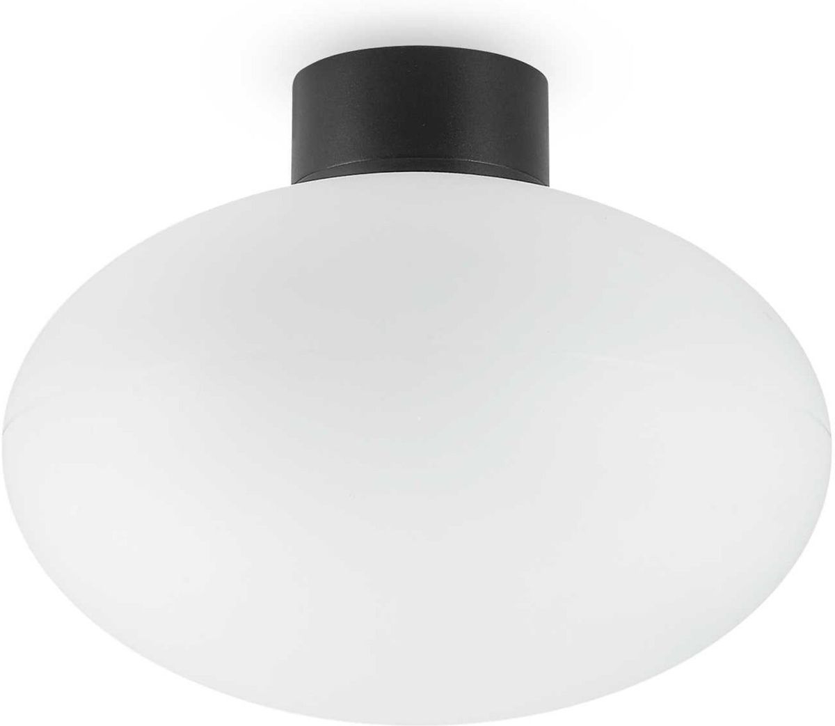 Clio, Udendørs loftslampe, E27 max 1 x 60W, E27, sort, aluminium, metal, Ø90xH40mm