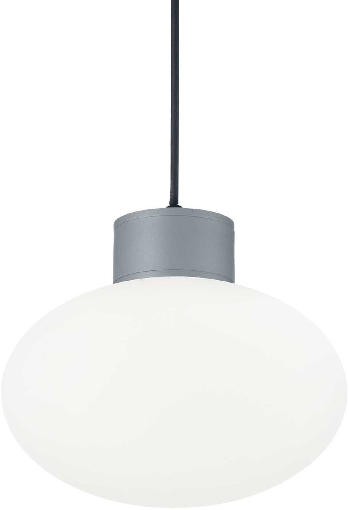 Clio, Udendørs pendel lampe, E27 max 1 x 60W, E27, grå, aluminium, metal, Ø90xHmin120/max1005mm