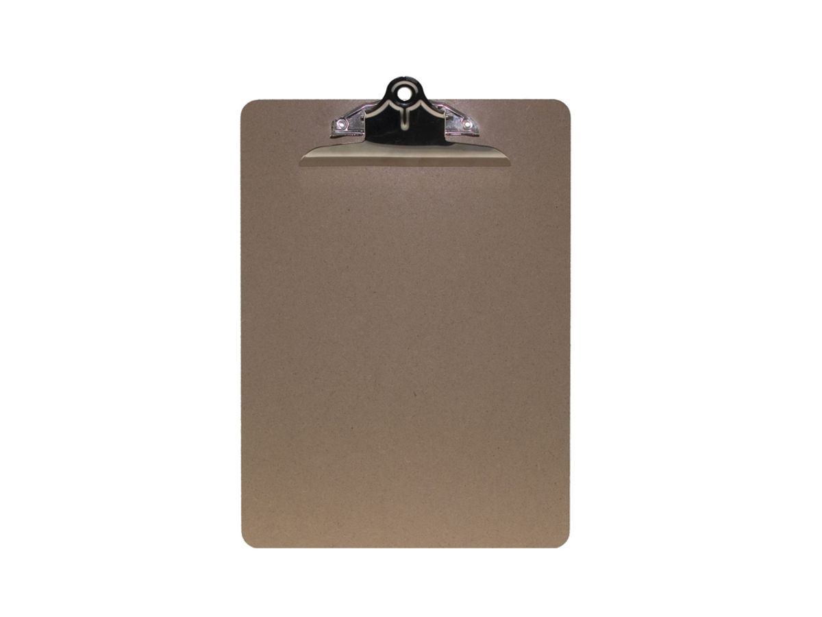 Clipboard A4 MDF med Kraftig Klemme Brun