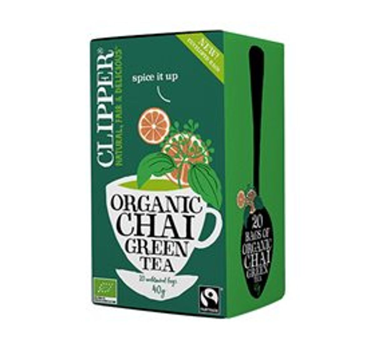 Clipper Grøn Te Chai Ø 20br.