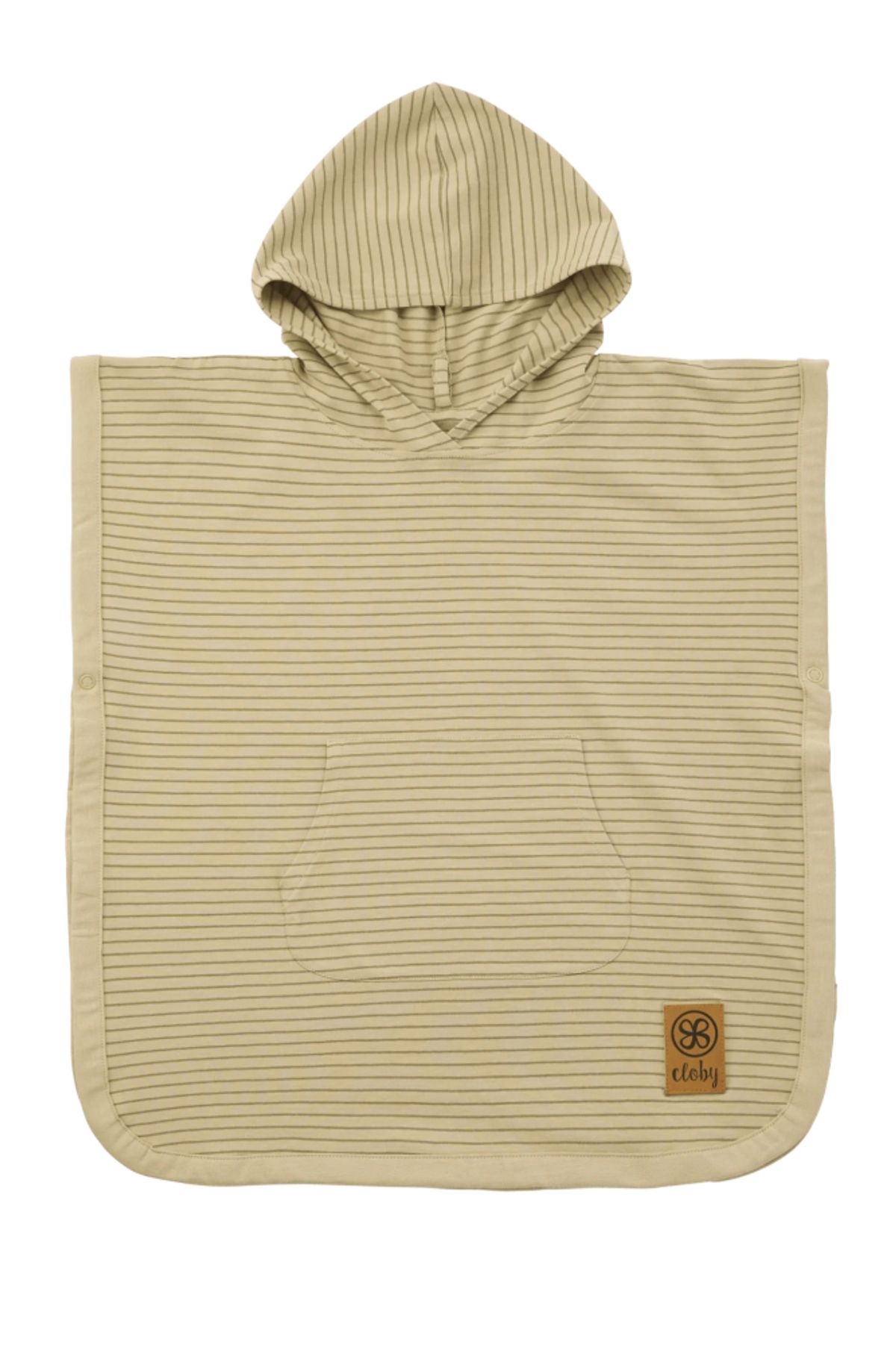 Cloby UV-poncho med UPF 50+ - 1-3 år - sandy beach/olive greeen