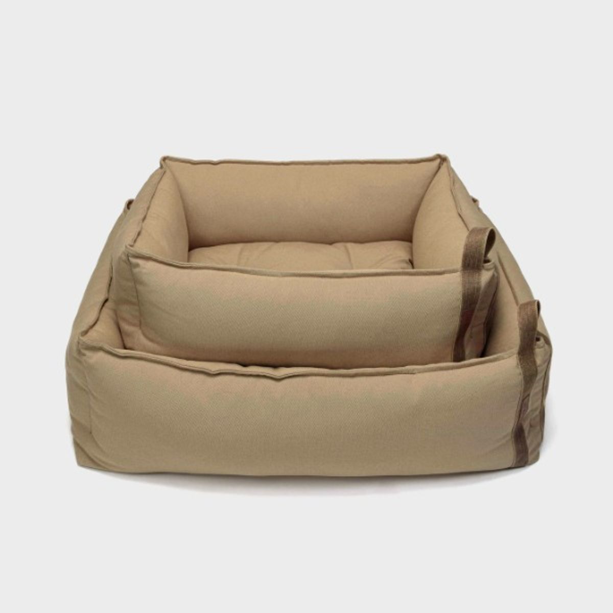 Cloud7 Boost // Blød hundeseng i slidstærkt canvas (beige) - M