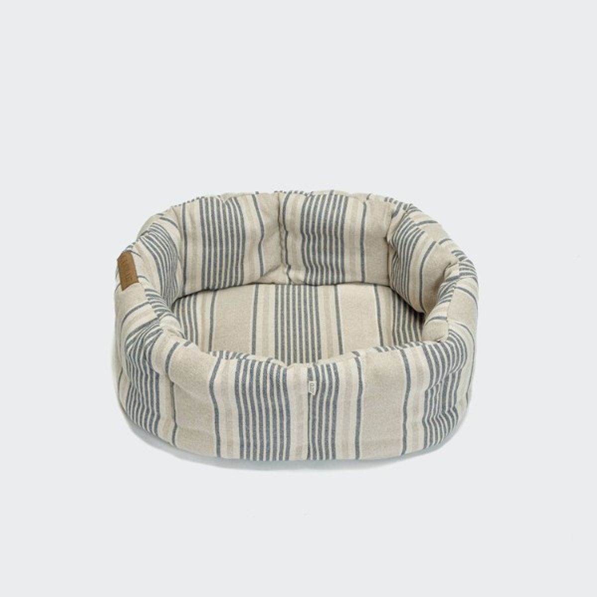 Cloud7 Pillow Lazy // Blød hundekurv med høje kanter (blue stripes) - L