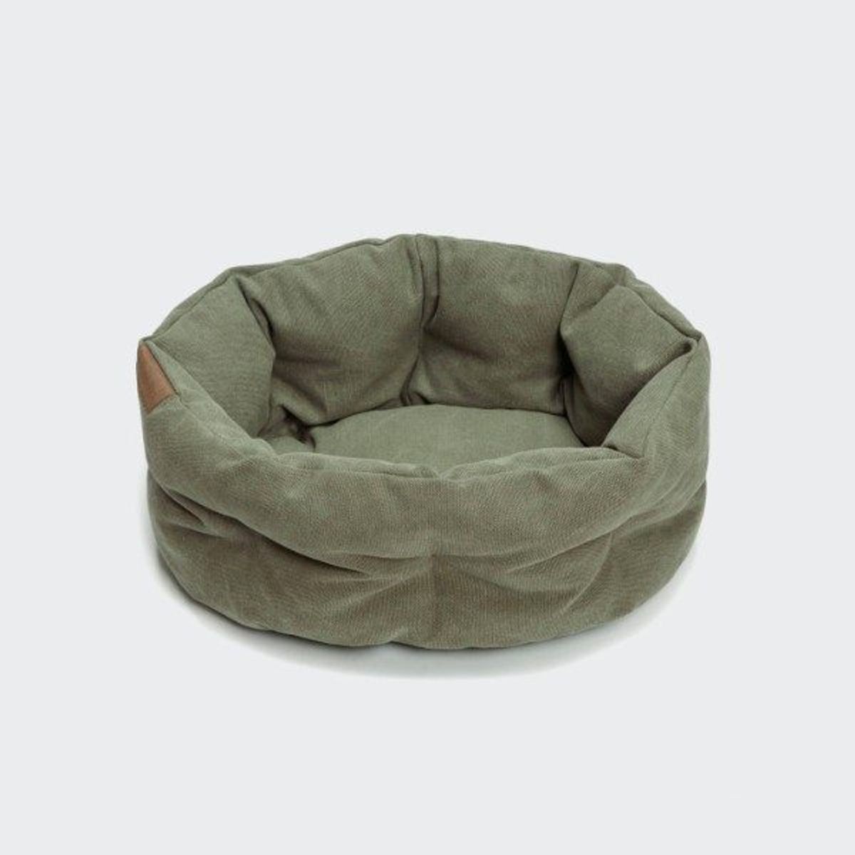 Cloud7 Pillow Lazy // Blød hundekurv med høje kanter (olive) - S