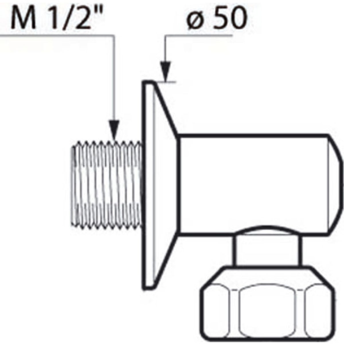 CMA VINKELFORSKR. M/AFSP 1/2"