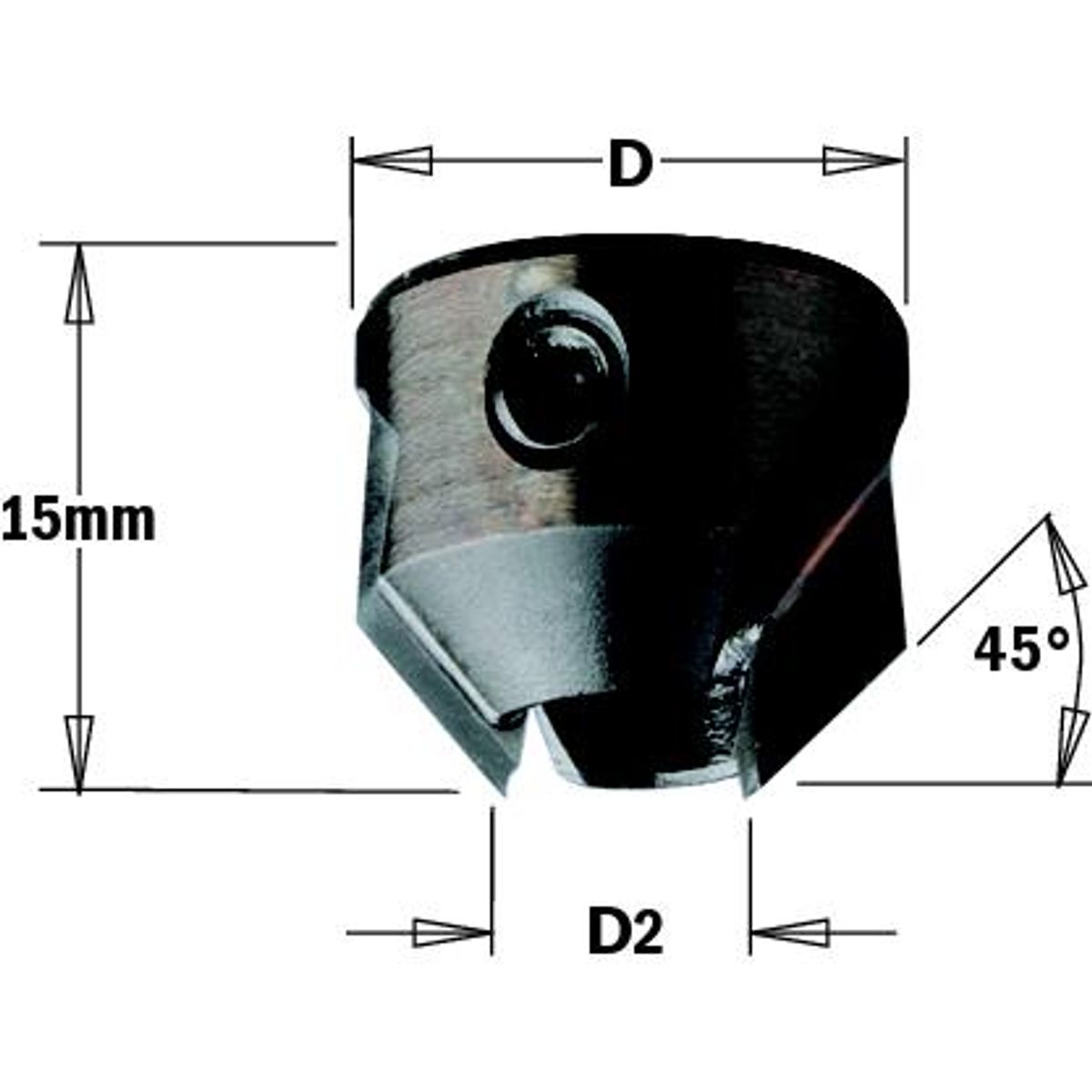 CMT Forsænker HM 45 ° 5 mm V