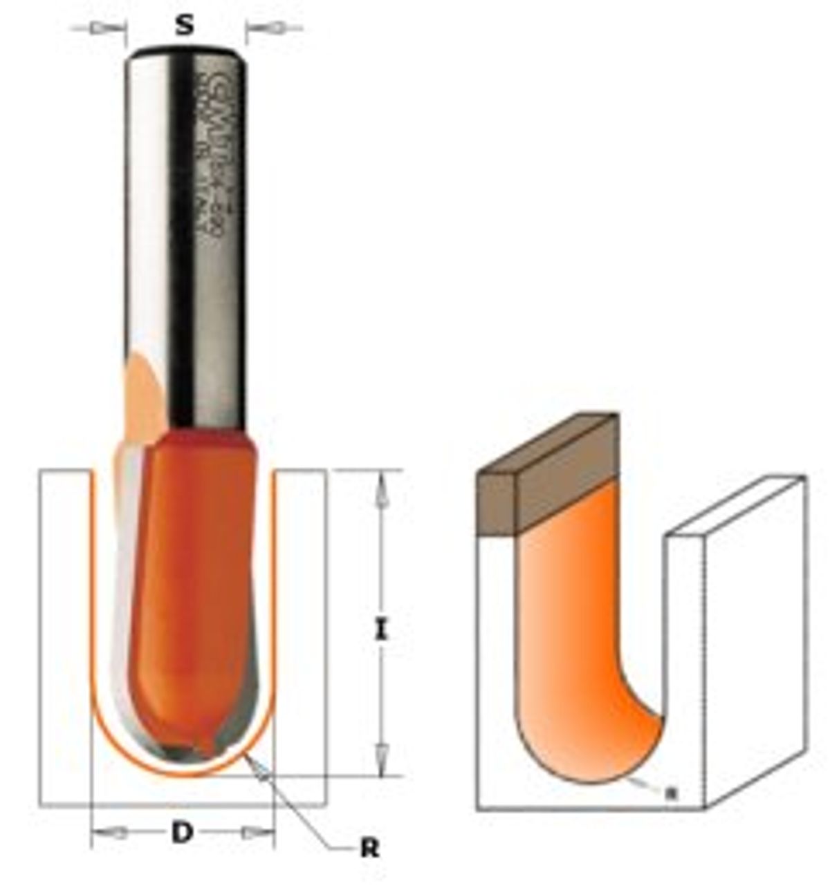 CMT Hulkehlfræser HM R 8 K8