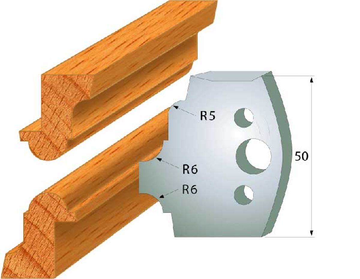 CMT Profilknive sæt 50mm nr. 542