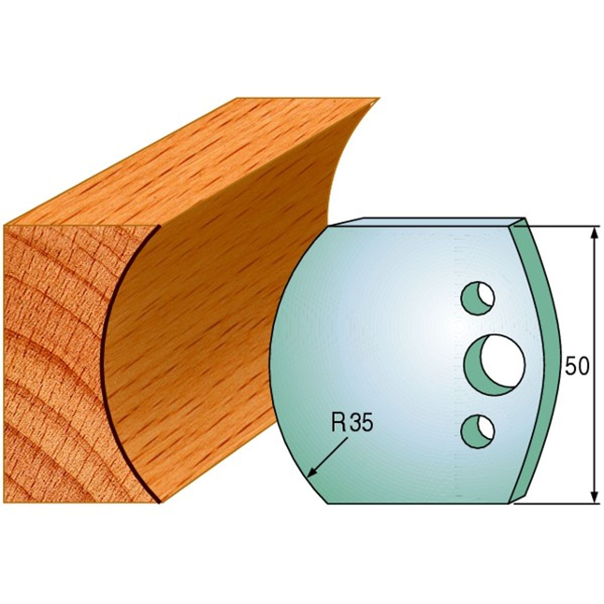 CMT Profilknive sæt 50mm nr. 545