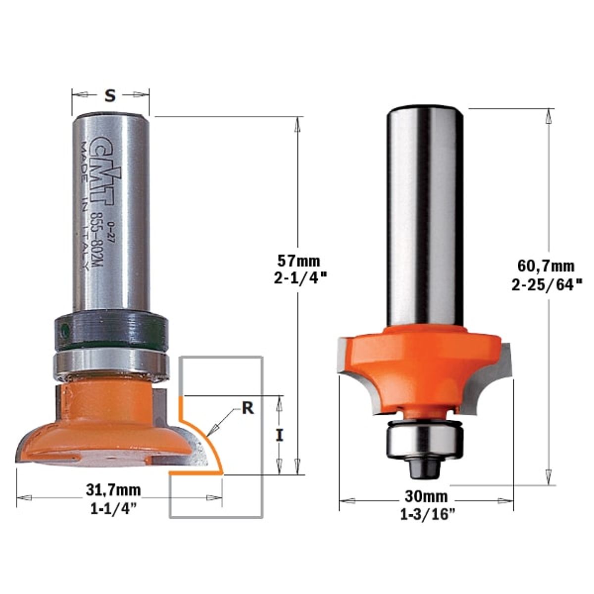 CMT Sæt profil/kontra 22,2 mm K12,7