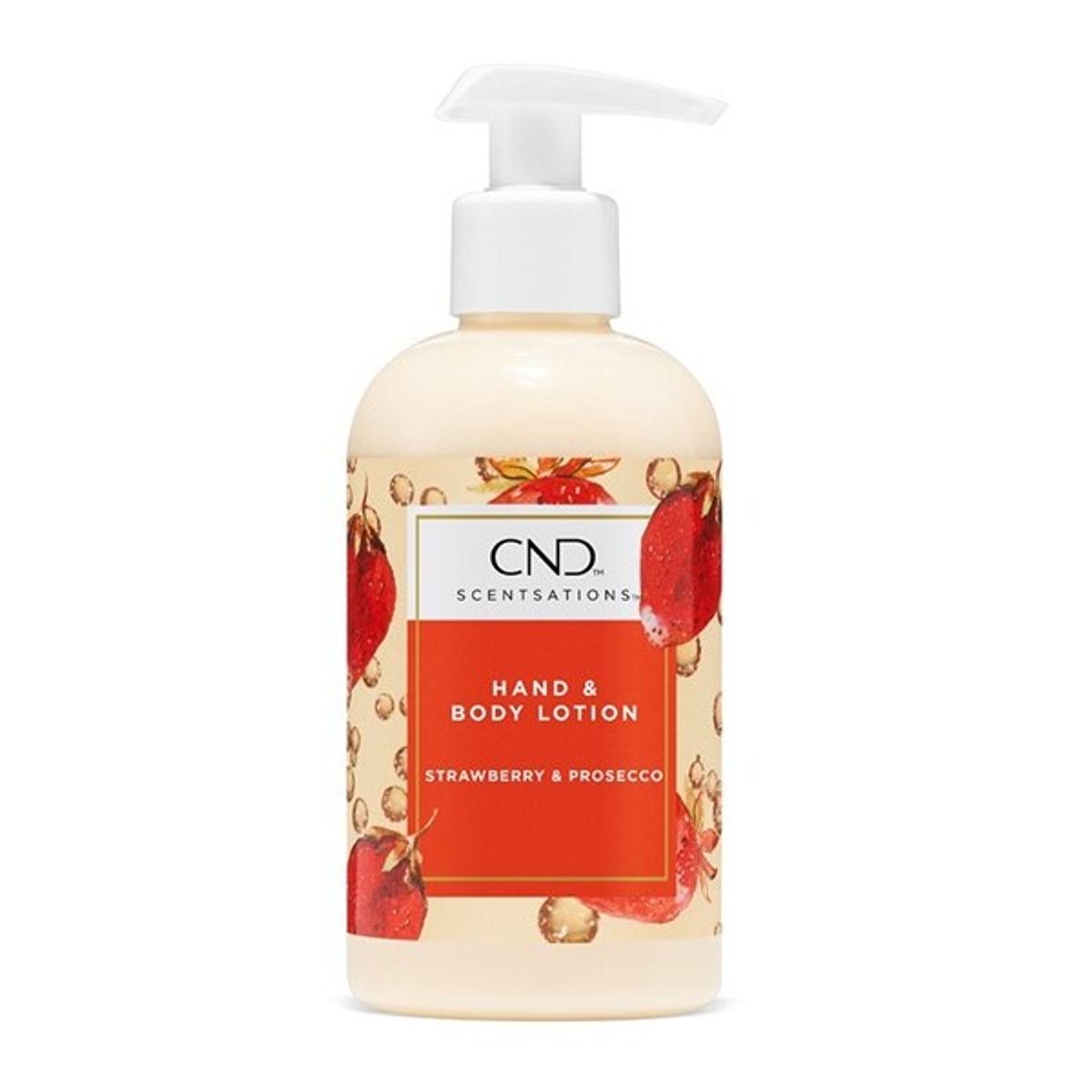 CND Scentsations, Hand & Bodylotion, Strawberry & Prosecco, 245 ml. - Håndcreme, Kropscreme, Velduftende creme