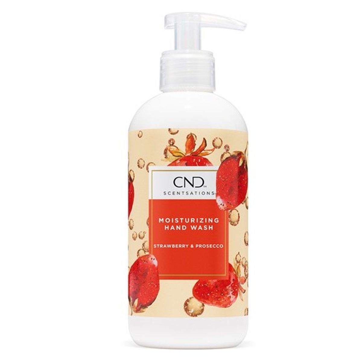 CND Scentsations, Moisturizing Hand Wash Strawberry & Prosecco, 390 ml.