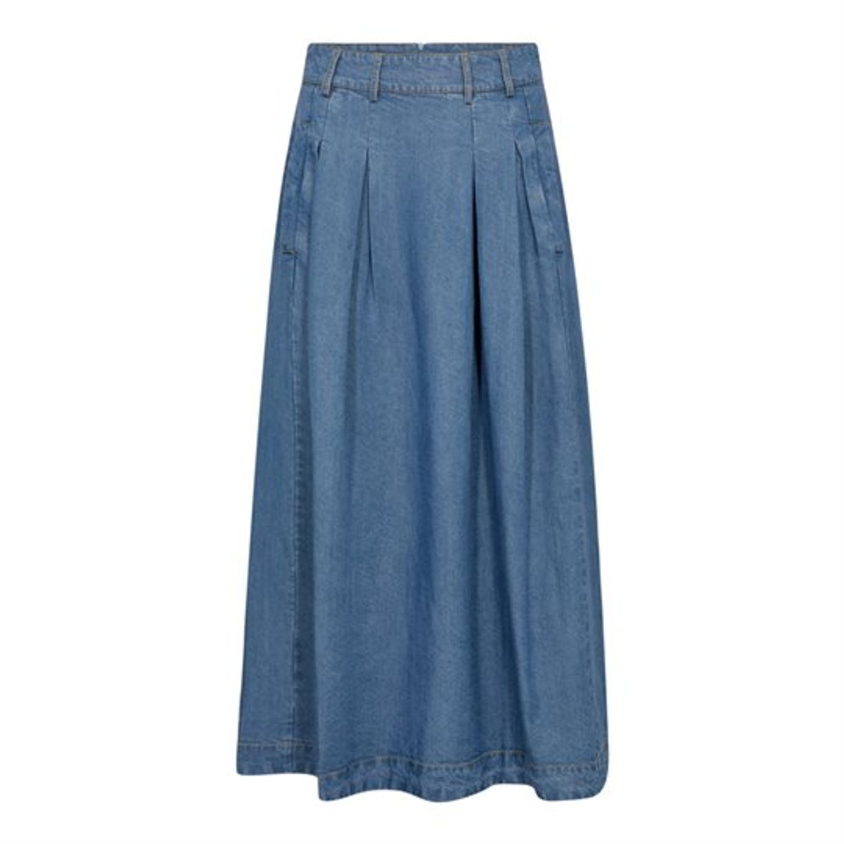 Co' Couture - Anya Denim Pleat Skirt - Denim Blue