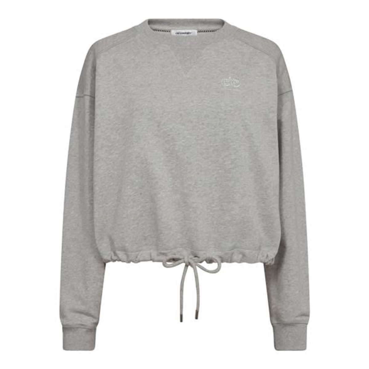 Co' Couture - Clean Crop Tie Sweat - Grey Melange