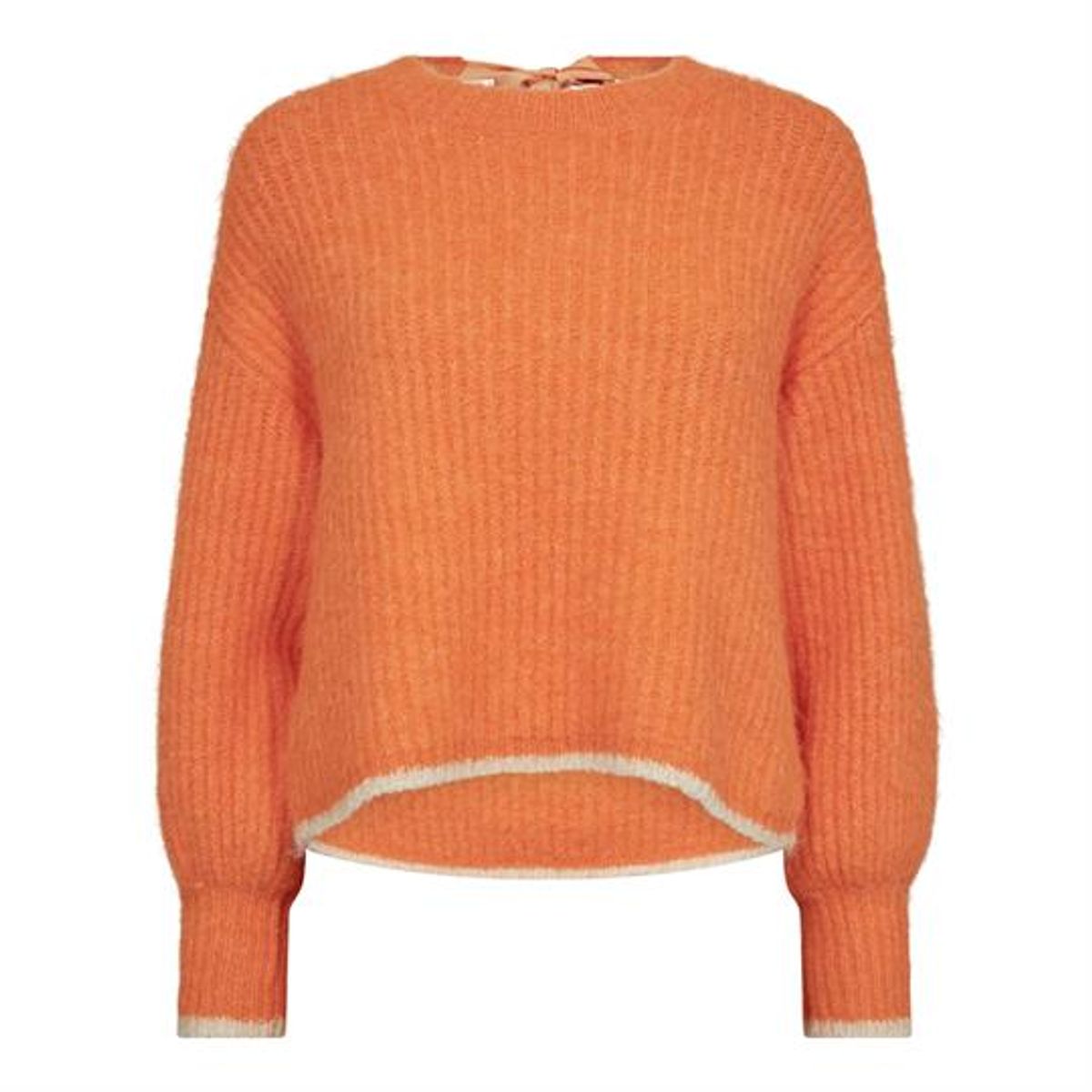 Co' Couture - Coralie Bow Ls Rib Knit - Orange