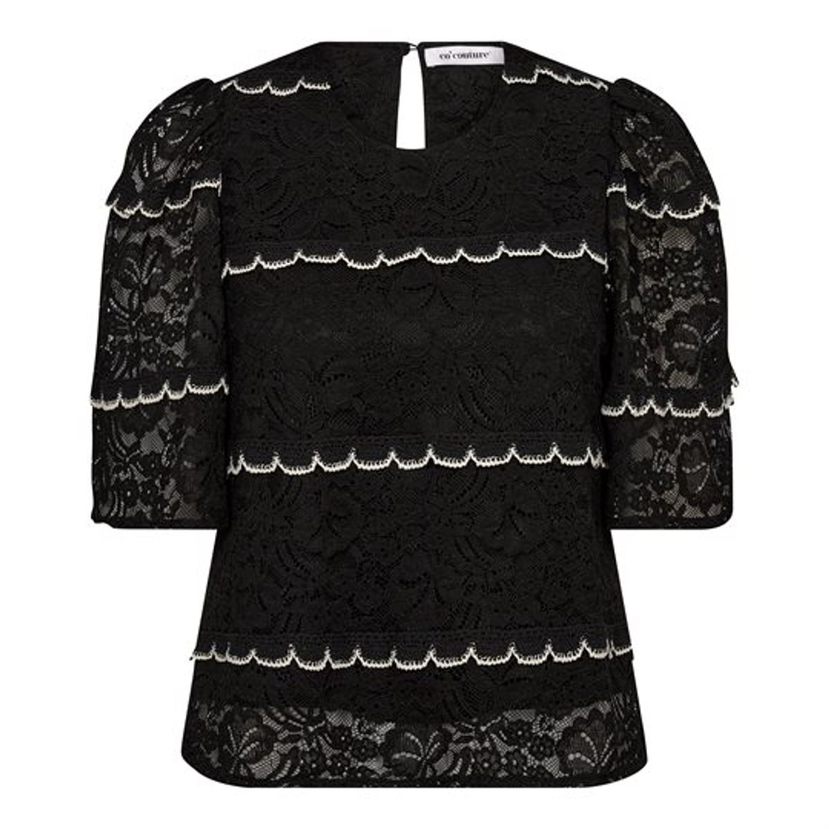 Co' Couture - Lora Lace Blouse - Black