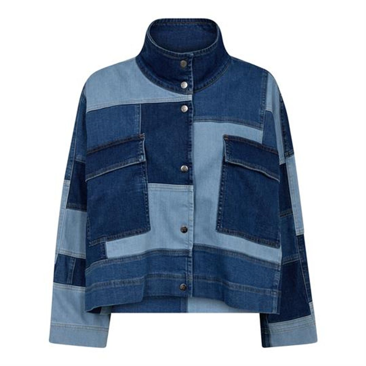 Co' Couture - Patch Denim Box Jacket - Denim Blue