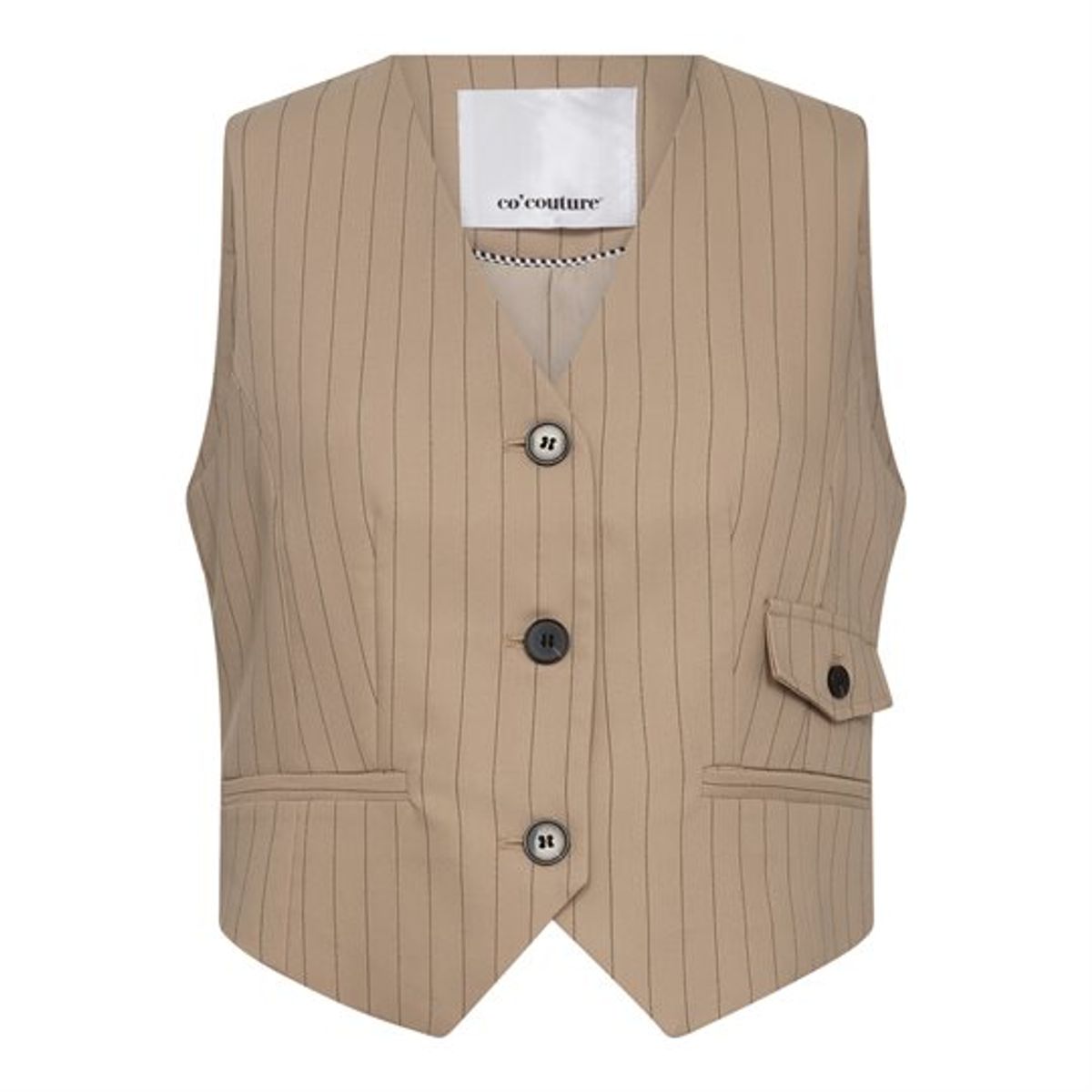 Co' Couture - Pima Pin Vest - Beige