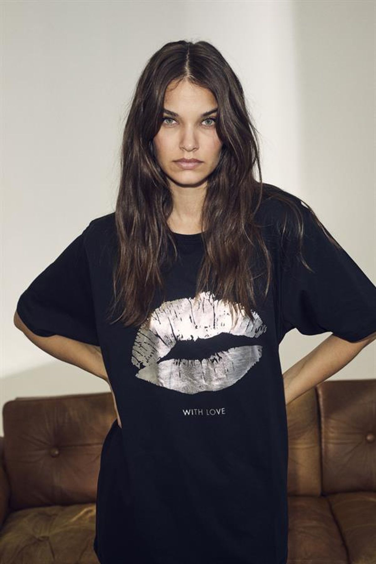 Co' Couture - The Kiss Oversize Tee - Sort