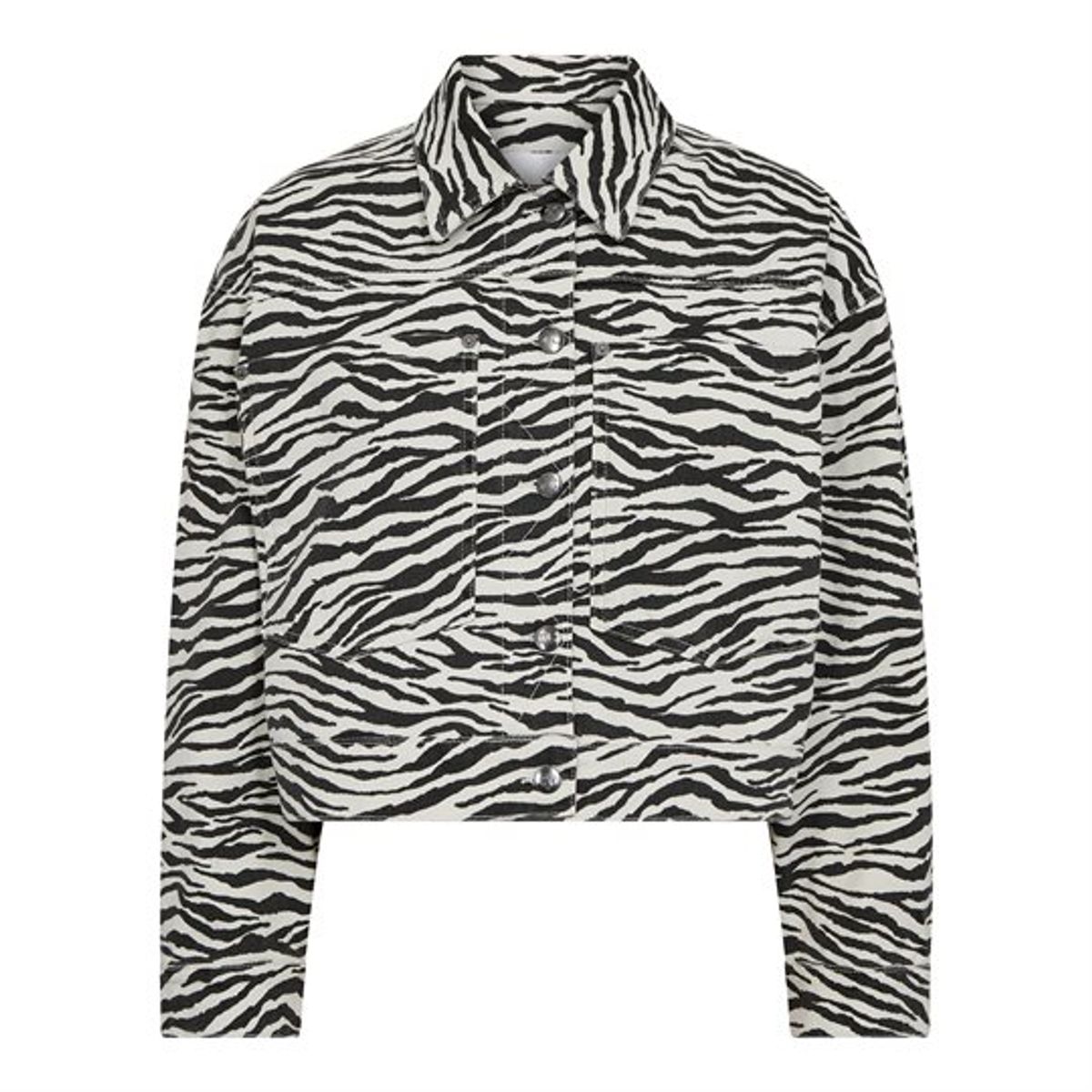 Co' Couture - Zion Zebra Crop Jacket - Offwhite Black