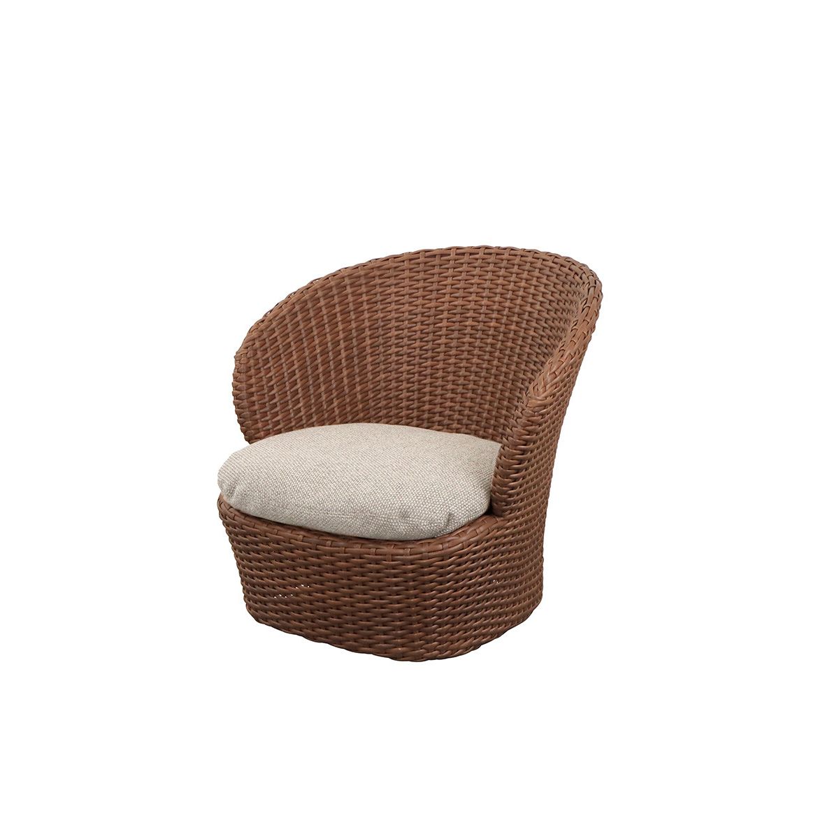 Coast Lounge Chair w. Swivel, umber brown fra Cane-line (Desert Sand, Cane-line Rise)