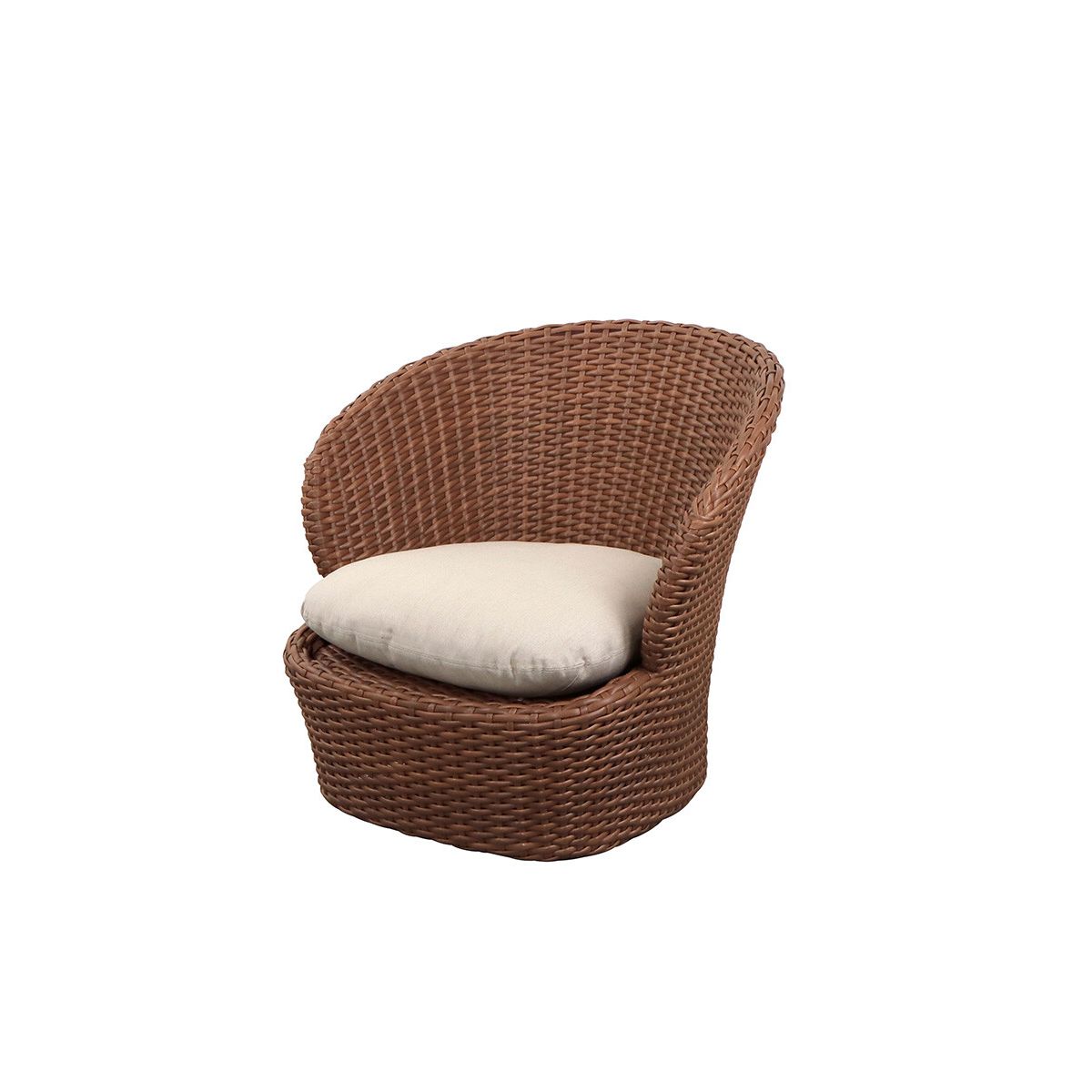 Coast Lounge Chair w. Swivel, umber brown fra Cane-line (Sand, Cane-line Natté)