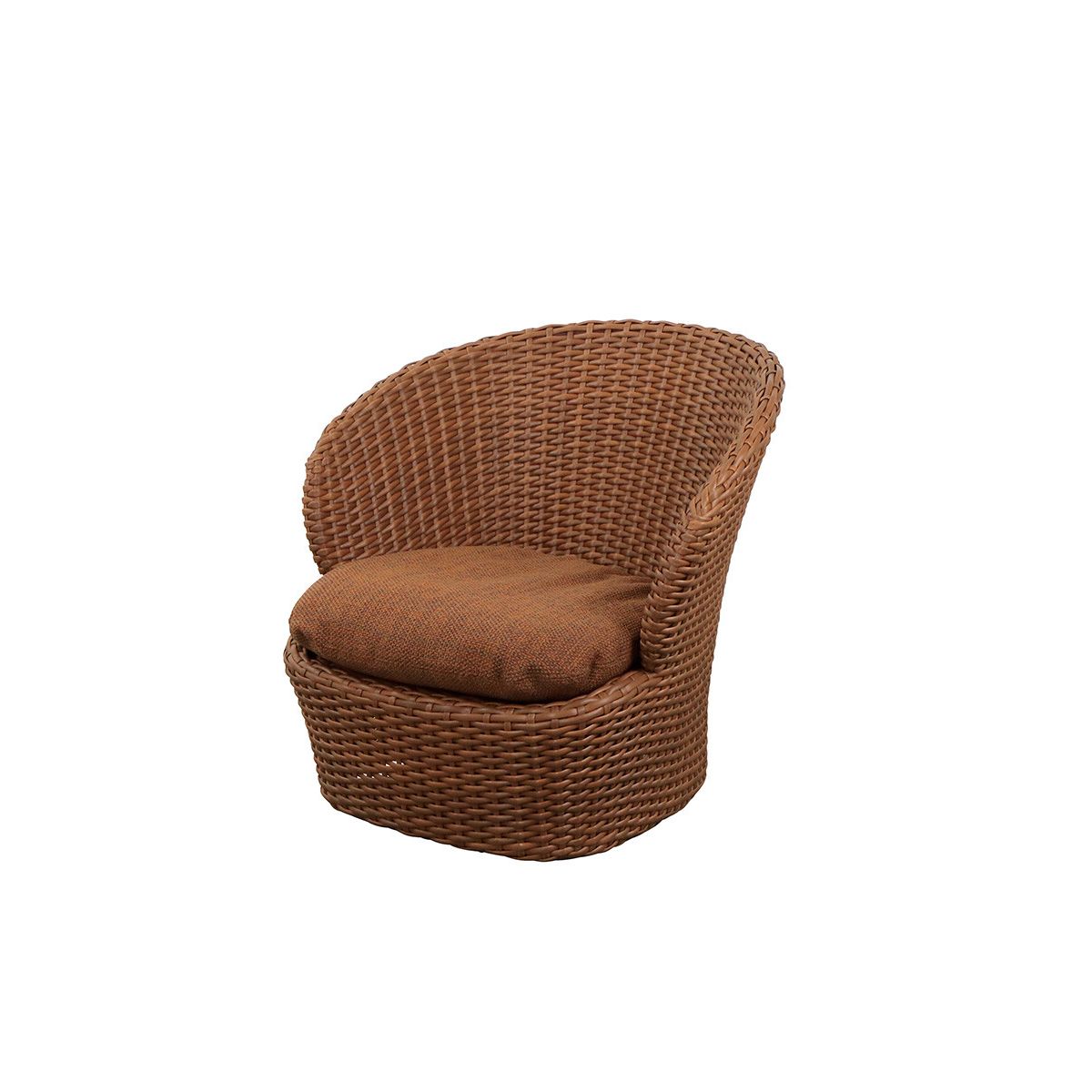 Coast Lounge Chair w. Swivel, umber brown fra Cane-line (Umber Brown, Cane-line Rise)