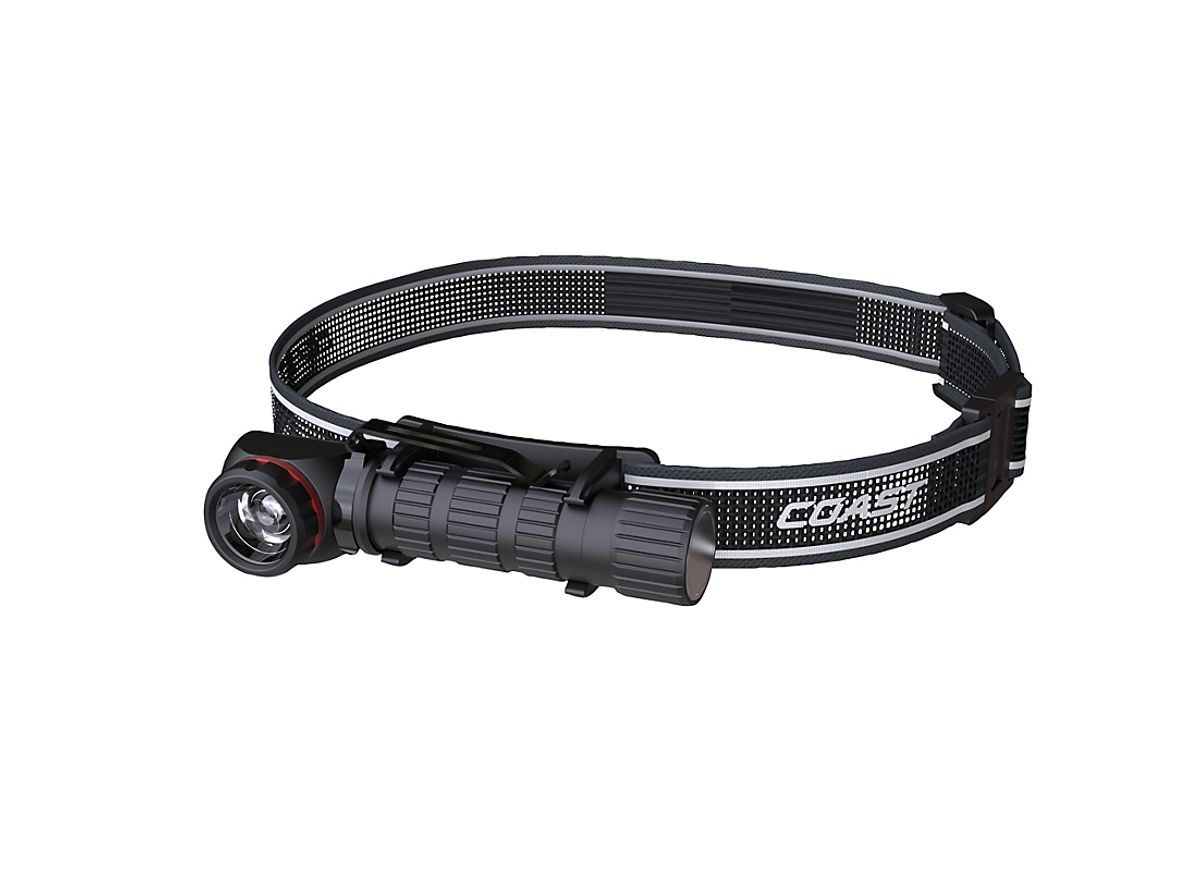 Coast pandelygte 1250 lumen TXM50R, genopladelig, Twist Focus, magnetisk og med lommeclips.