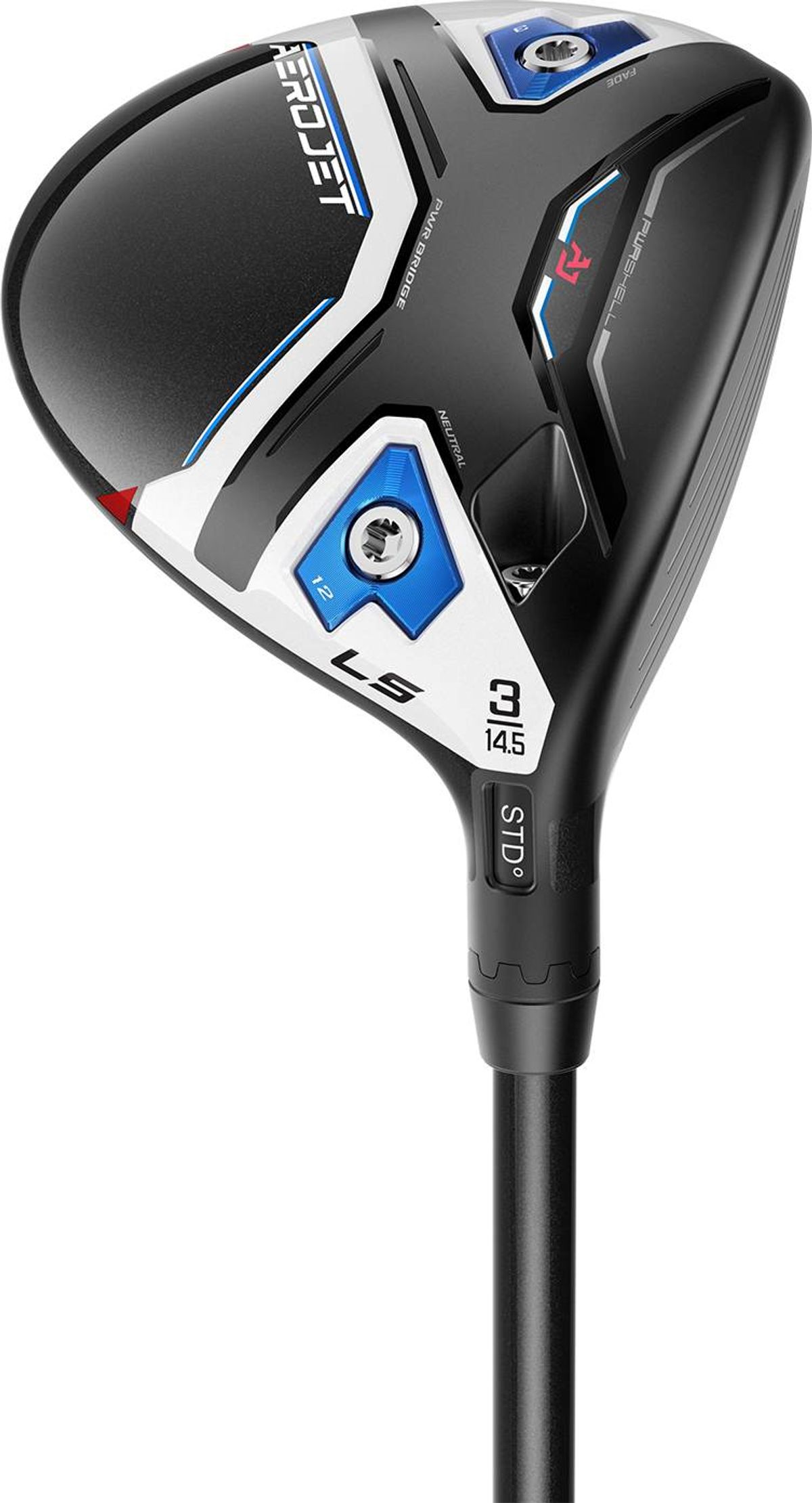 Cobra Aerojet LS Herre Fairwaykølle - Sort - Højre - 14.5° (3 Kølle) - Mitsubishi Chemical Kai´li White 70 Stiff Grafit